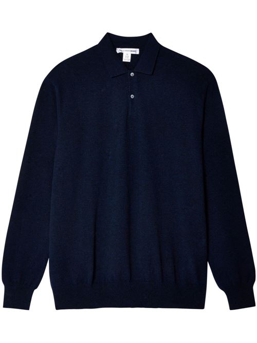 Felpa con colletto polo COMME DES GARÇONS SHIRT | FNN010W242NAVY